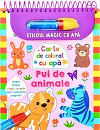 Pui de animale - Stiloul magic cu apă - Hardcover