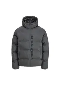 Geaca JACK &JONES Kaito Puffer BF Print 52148 - Gri inchis