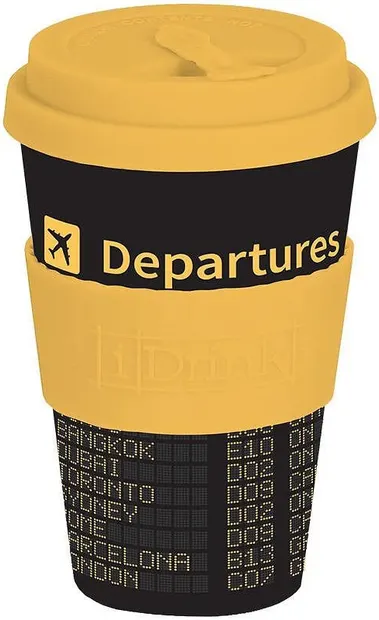 Pahar cu capac I-Total Departures - 435 ml