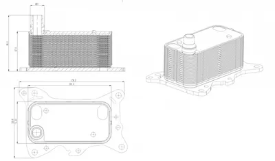 Radiator Ulei Termoflot Potrivit Mercedes a (w176), B Sports Tourer (w246, W242), Cla (c117), Cla Shooting Brake (x117), Gla (x156), Sprinter 3,5-T (b907, B910), Sprinter 3-T (b910) 1.8d 2.2d 11.11