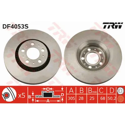 Disc frana TRW DF4053S