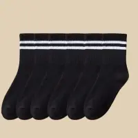 Set 6 perechi de sosete pentru dama, SS059, Negru, marime universala (35-39)