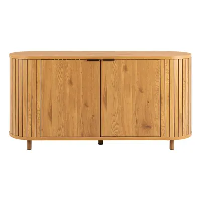 Comodă în culoare naturală cu aspect de lemn de stejar 160x80x45 cm Colima – Actona