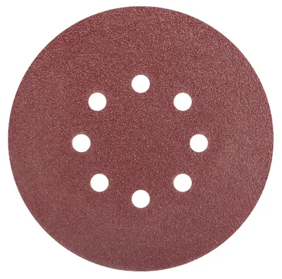 Set 5 discuri abrazive 210mm, prindere arici, granulatie 40, 10A, 8 gauri Ø10mm, Evotools 680637
