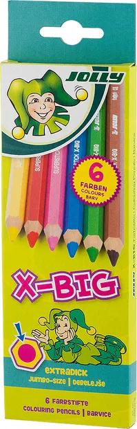 Set creioane colorate Jolly X-Big - 6 culori