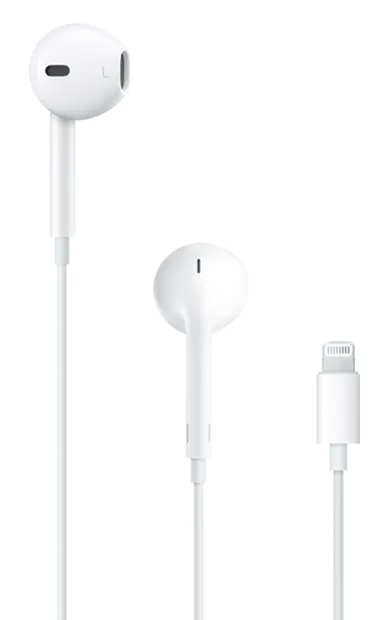 Căști cu microfon Apple - EarPods, Lightning Connector, albe