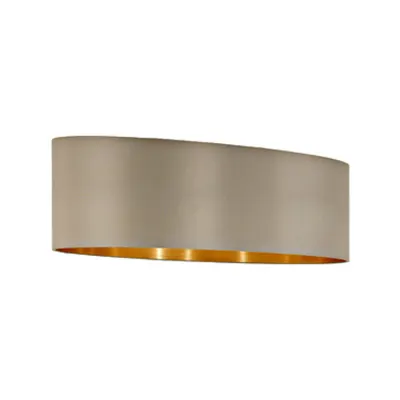 Shade for Pendant luminaire Pasteri Pro 2x60W taupe/gold