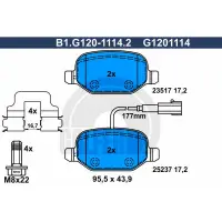 Set placute frana, frana disc GALFER B1.G120-1114.2
