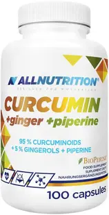 Curcumin + Ginger + Piperine, 100 capsule, AllNutrition