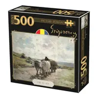 Puzzle - Pictori romani - Nicolae Grigorescu - Car cu boi - 500 piese