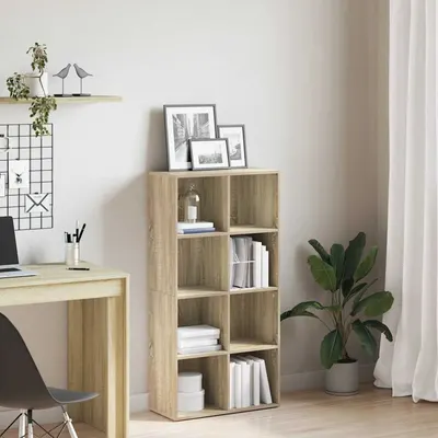 vidaXL Bibliotecă/Dulap, stejar sonoma, 66x30x130 cm, lemn prelucrat