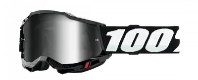 Ochelari cross atv 100% Accuri Junior Black, lentila oglinda, culoare rama negru