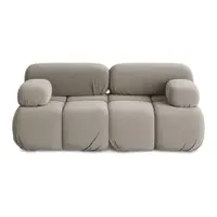 Canapea modulară bej cu tapițerie din catifea 190 cm Lokua – Makamii
