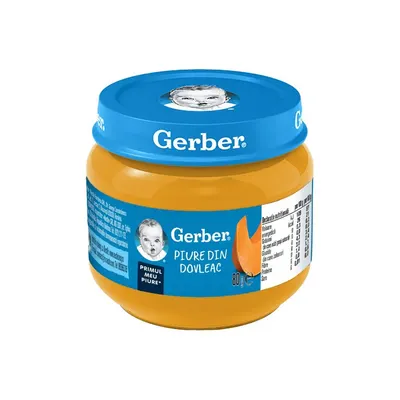 Piure natural de dovleac Gerber 80 g - primul piure pentru bebelusi