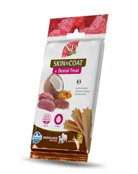 FARMINA N&D Quinoa Dental Treat Skin Coat Venison Medium/Maxi 100 g Batoane pentru caine talie medie si mare, cu vanat