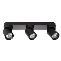 Aplica de tavan reglabila, 3 spoturi, soclu GU10, 35W, 390 x 65 x 120 mm, negru mat, IP20
