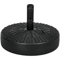 Outsunny Suport Rotund 29kg, 51cm Diametru, pentru Umbrelă Soare, Efect Ratan, Bază Rezistentă din Plastic | Aosom Romania