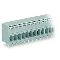PCB terminal block; push-button; 2.5 mm²; Pin spacing 5 mm; 3-pole; CAGE CLAMP®; 2,50 mm²; gray