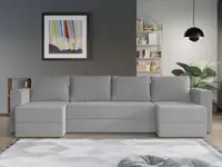 Coltar U Extensibil cu lada Alfa gri deschis