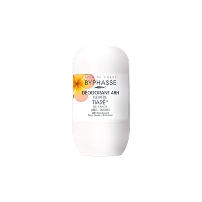 Deodorant roll-on 48h cu Flori de Tiare, 50ml, Byphasse