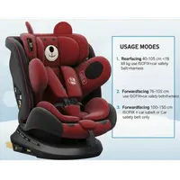 Scaun auto Buf Boof P100 UrsRed, i-size R129, rotativ 360, isofix, 40-150 cm, 0-36 kg