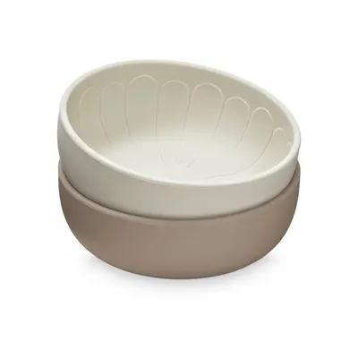 Boluri pentru copii, bej 2 buc. din silicon ø 13,5 cm Earth – Cam Cam Copenhagen