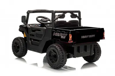 Masinuta electrica copii Nichiduta Heavy Duty Black cu remorca rabatabila electric,telecomanda 2.4G,2 motoarex35w,acumulator 12V4.5Ah, usi cu deschidere,lumini led, 2viteze