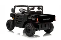 Masinuta electrica copii Nichiduta Heavy Duty Black cu remorca rabatabila electric,telecomanda 2.4G,2 motoarex35w,acumulator 12V4.5Ah, usi cu deschidere,lumini led, 2viteze