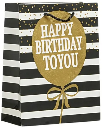 Pungă cadou Happy Birthday - Balon, 26 х 32 х 10 cm