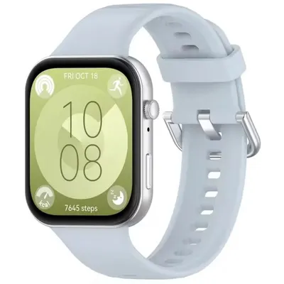 Curea Sport din Silicon, Compatibila cu Huawei Watch Fit 3, Subtire, Ajustabila, Albastru deschis Engros