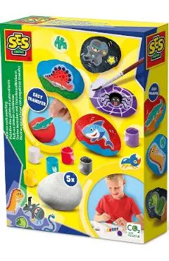 Set creativ: Pictura pe piatra si tehnica Rub