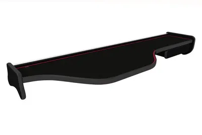 Masa lunga bord camion compatibila cu DAF XF 105 (01.2006-12.2013), Negru cu cusatura rosie