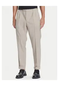 Pantaloni barbatesti bej - stofa -