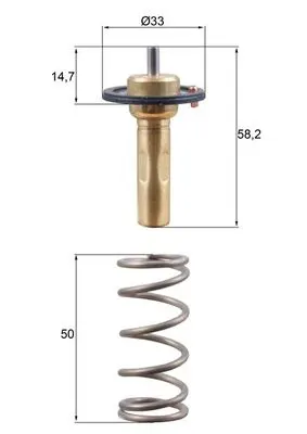 Termostat Lichid Racire (89 C) Potrivit Volvo S60 Ii, S80 Ii, V40, V60 I, V70 Iii; Ford C-Max Ii, Fiesta Vi, Focus Iii, Focus Iii Hatchback, Galaxy Ii, Galaxy Mk Ii 1.6 1.6alk 04.10-12.19