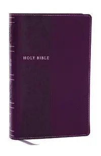 NKJV Personal Size Large Print Bible with 43,000 Cross References, Purple Leathersoft, Red Letter, Comfort Print (Thumb Indexed)