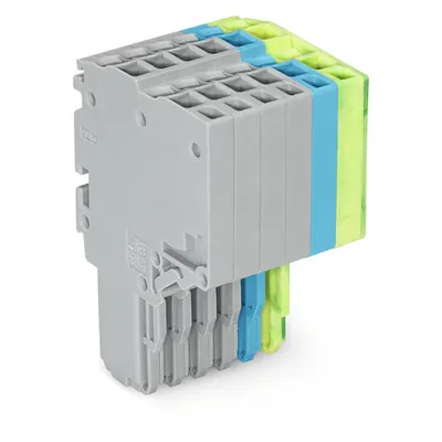 2-conductor female connector; 1.5 mm²; 6-pole; 1,50 mm²; gray, blue, green-yellow