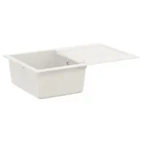 vidaXL Chiuvetă Alb 780 x 500 mm 80% Quartz și 20% Rășină