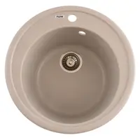 FCB-510SA/1, Chiuveta de bucatarie din granit cu cuva rotunda, seria SUN, Avena, 510x200 mm, FLOW