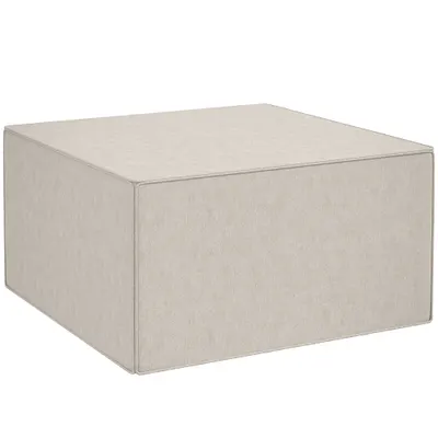 HOMCOM Taburet pentru Picioare 2 în 1 cu Hușă Detașabilă, Suport pentru Picioare, 75x75x41 cm, Bej | Aosom Romania