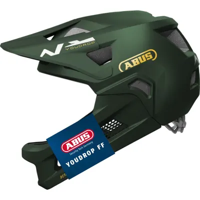 Casca ciclism copii Abus YouDrop FF Moss Green 48-55