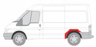Segment reparatie aripa spate stanga model scurt FORD TRANSIT intre 2000-2014