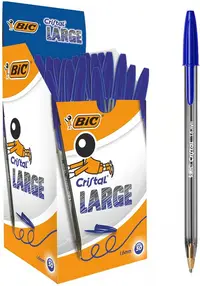 Set pixuri BIC Cristal - Large, 1.6 mm, albastru, 50 buc