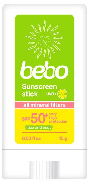 Stick de protecție solară minerală Bebo - SPF 50+, 15 g