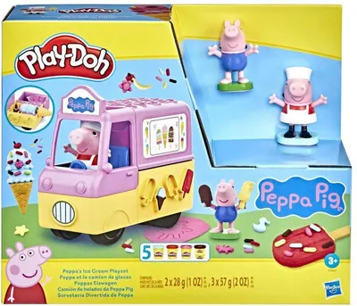 Kit creativ Hasbro Play-Doh - Camion cu inghetata Peppa Pig