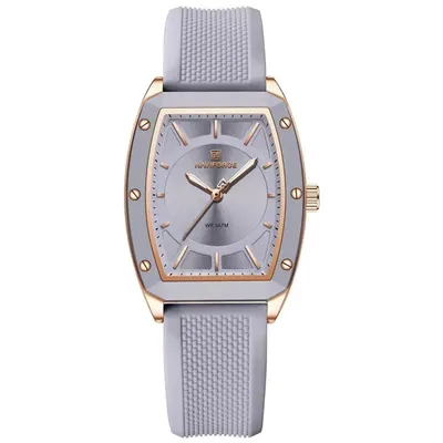 Ceas Dama Naviforce 5049 Gri Deschis - Afișaj Analog, Fashion, Casual, Rezistent la Apă 3ATM