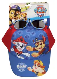 Set pentru copii Cerda - Paw Patrol, pălărie și ochelari de soare, 53 cm