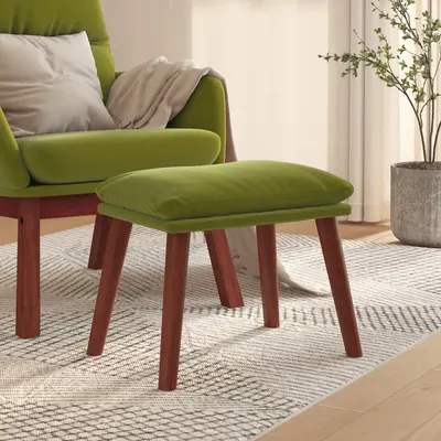 vidaXL Taburet, verde deschis, 45x29,5x35 cm, catifea