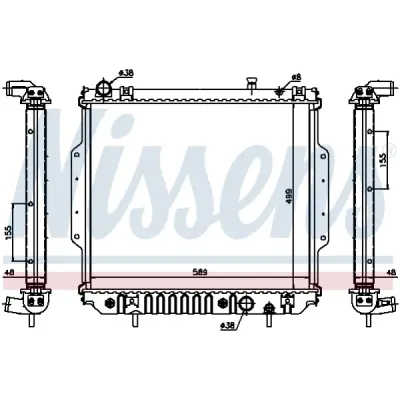 Radiator, racire motor NISSENS 61020A