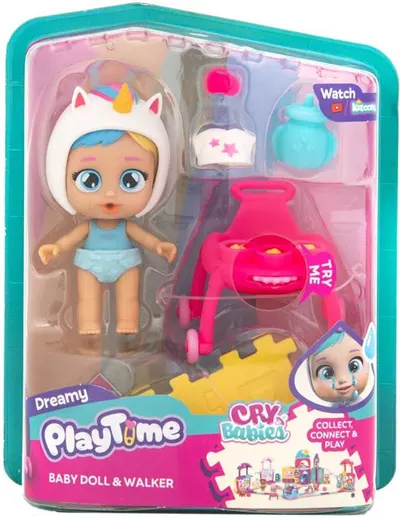 Set de joacă IMC Toys Cry Babies - Păpușă cu premergător