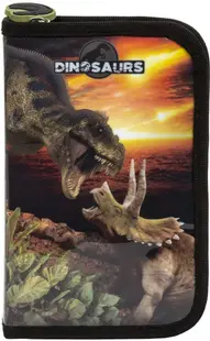Penar școlar echipat Derform Dinosaur 18 - Cu 1 fermoar
